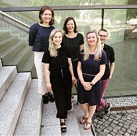 (v.l.n.r.) Greta Schößler (stud. HK), Stefanie Gröhl, Dr. Katja Rath, Doreen Köhler, Pit Götz